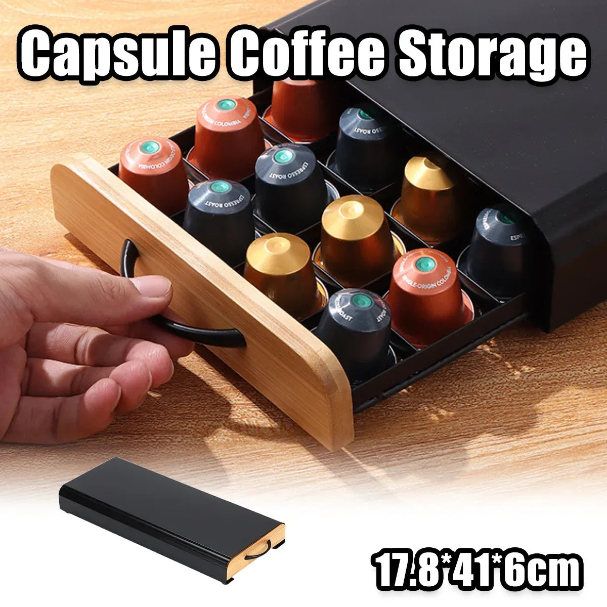 Capsule Coffee Storage Box Organizer Holder for Pods Coffee Capsule Container